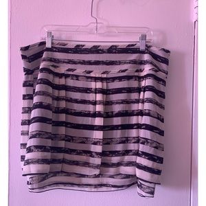 Black & White Striped Circle Skirt